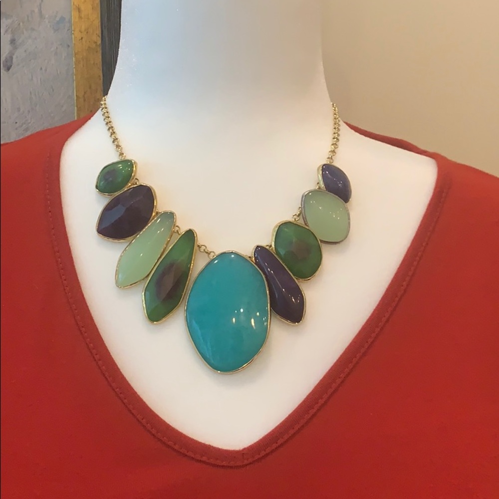 Stella and Dot green/blue stone necklace